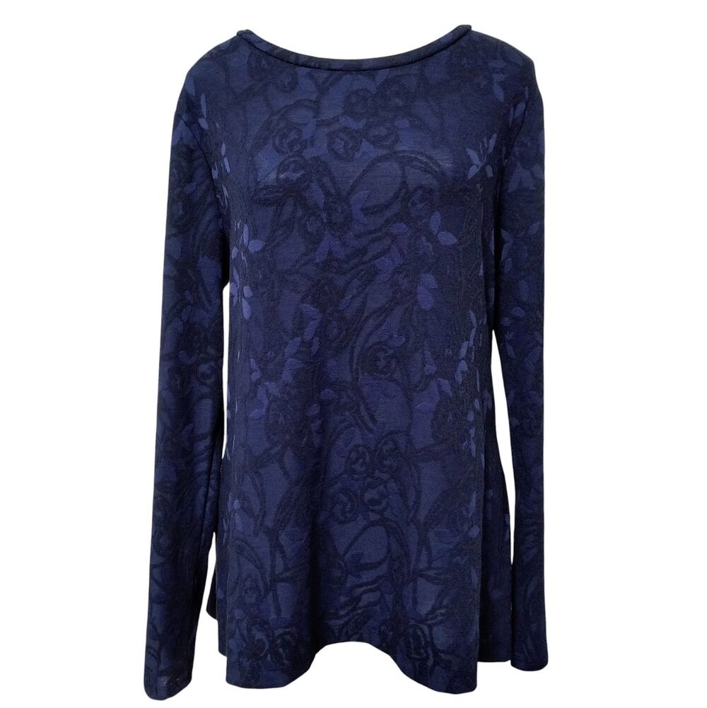 Simply Vera Wang Velvet Burnout Top Sz L Whimsigoth Fairy Grunge Y2K Lightweight